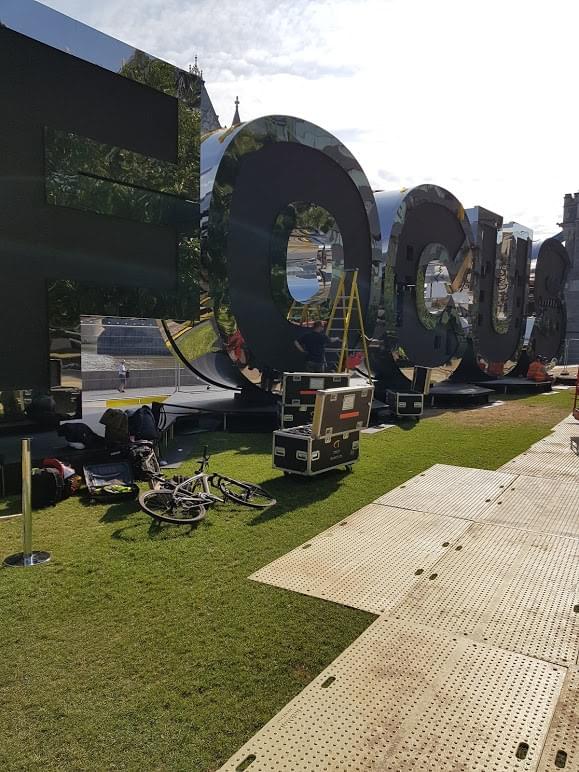 Production set up for Fords European car launch. Production set up for Fords European car launch.