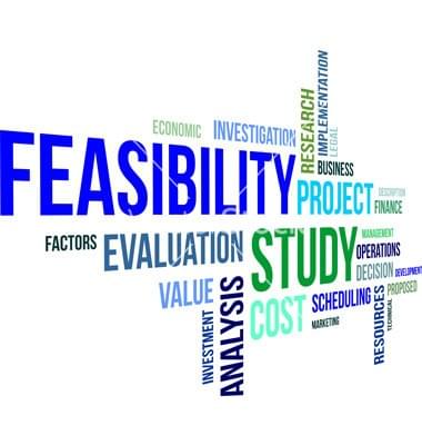 Cloud word for a feasibility study Cloud word for a feasibility study