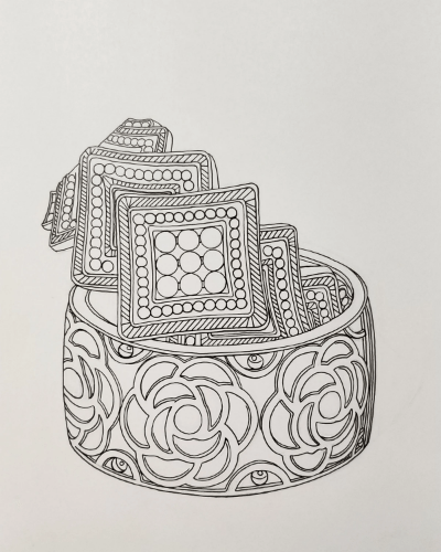 Progress in ink. Soon to be colored with Tombow alcohol markers. Progress in ink. Soon to be colored with Tombow alcohol markers.