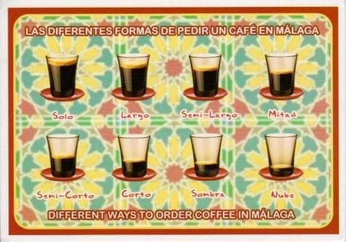 Commander le café à Malaga comme un local: Mitad, Sombra, Nube Commander le café à Malaga comme un local: Mitad, Sombra, Nube