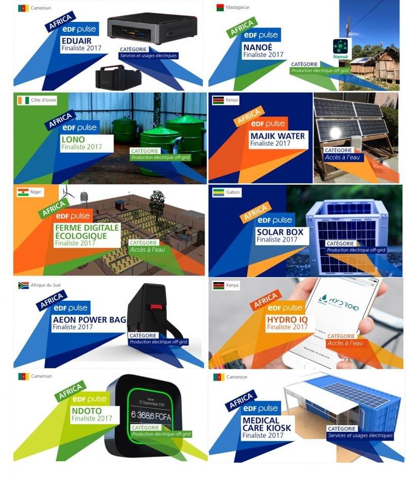 Finalistes Prix EDF PULSE AFRICA Finalistes Prix EDF PULSE AFRICA