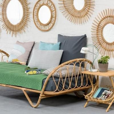 lit en rotin banquette vintage lit en rotin banquette vintage