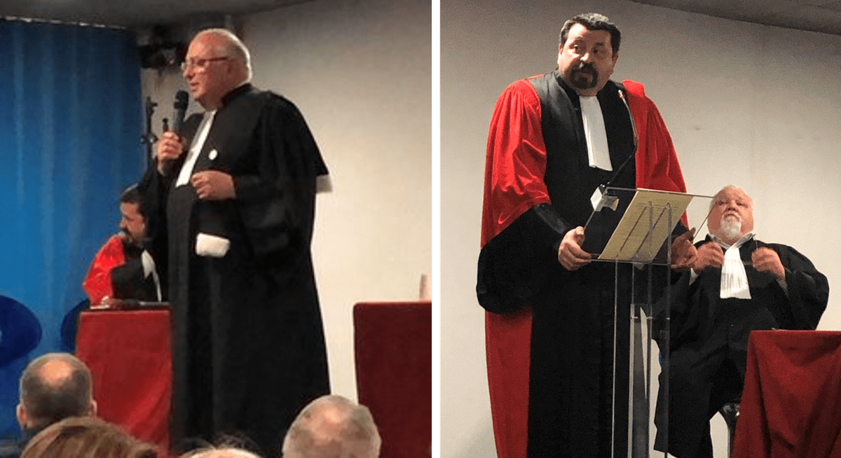 Tribunal des flagrants délires RH - André Perret, François Geuze et Patrick Bouvard - photos de C. Sempé Tribunal des flagrants délires RH - André Perret, François Geuze et Patrick Bouvard - photos de C. Sempé