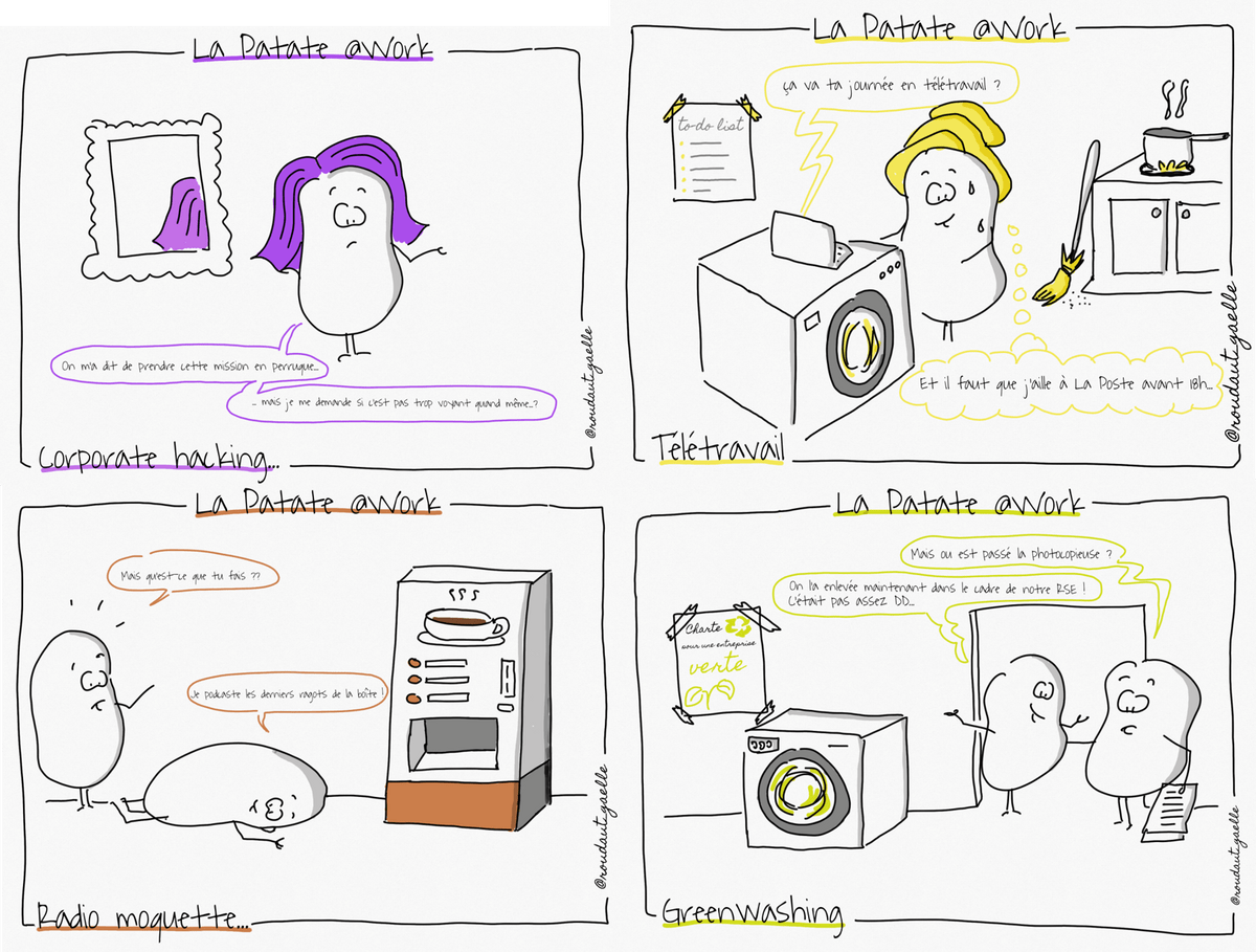 La Patate @Work : petites sketchnotes de la vie en entreprise par Gaëlle Roudaut La Patate @Work : petites sketchnotes de la vie en entreprise par Gaëlle Roudaut