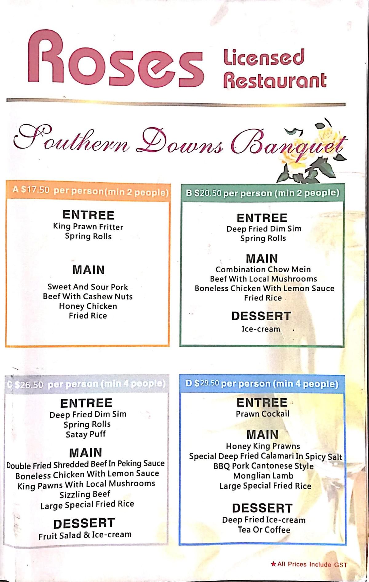 Roses licensed chinese restaurant on Strikingly