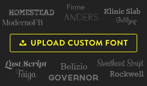 Upload Your Own Font - Updates - Strikingly