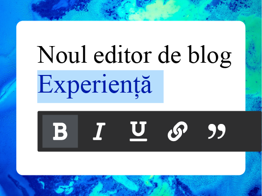 Noua experiență a editorului de blog! - Actualizări - Strikingly