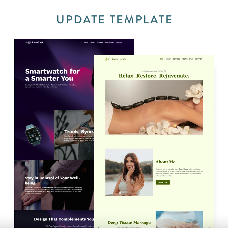 Update Template - Pembaruan - Strikingly