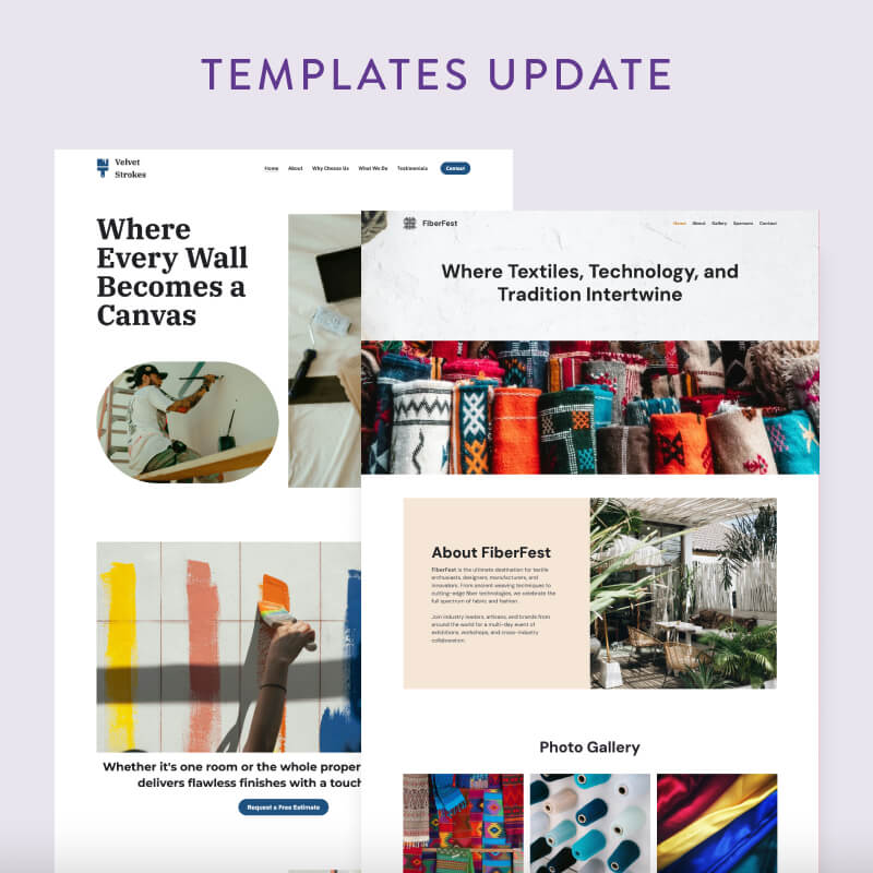 Templates Update - Updates - Strikingly