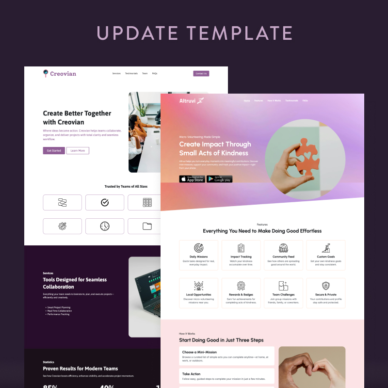 Coder Update Template Update Template - Pembaruan - Strikingly