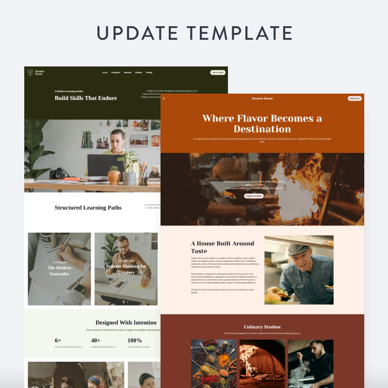 Update Template - Pembaruan - Strikingly