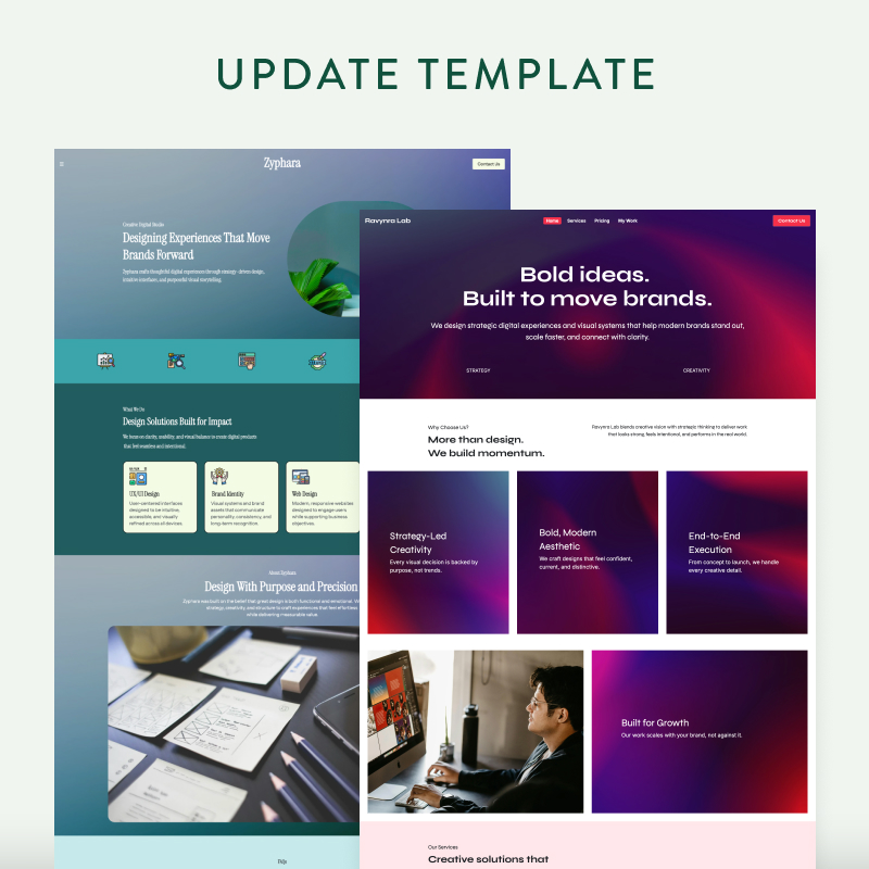 Update Layout Template Update Template - Pembaruan - Strikingly