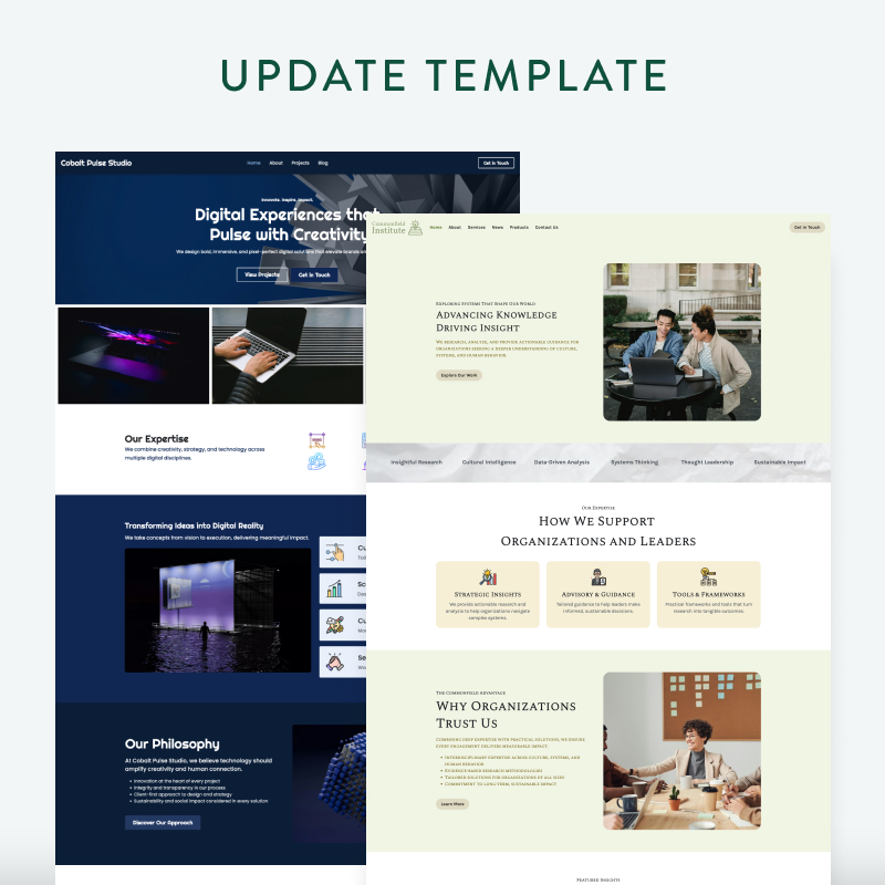 Update Template - Pembaruan - Strikingly