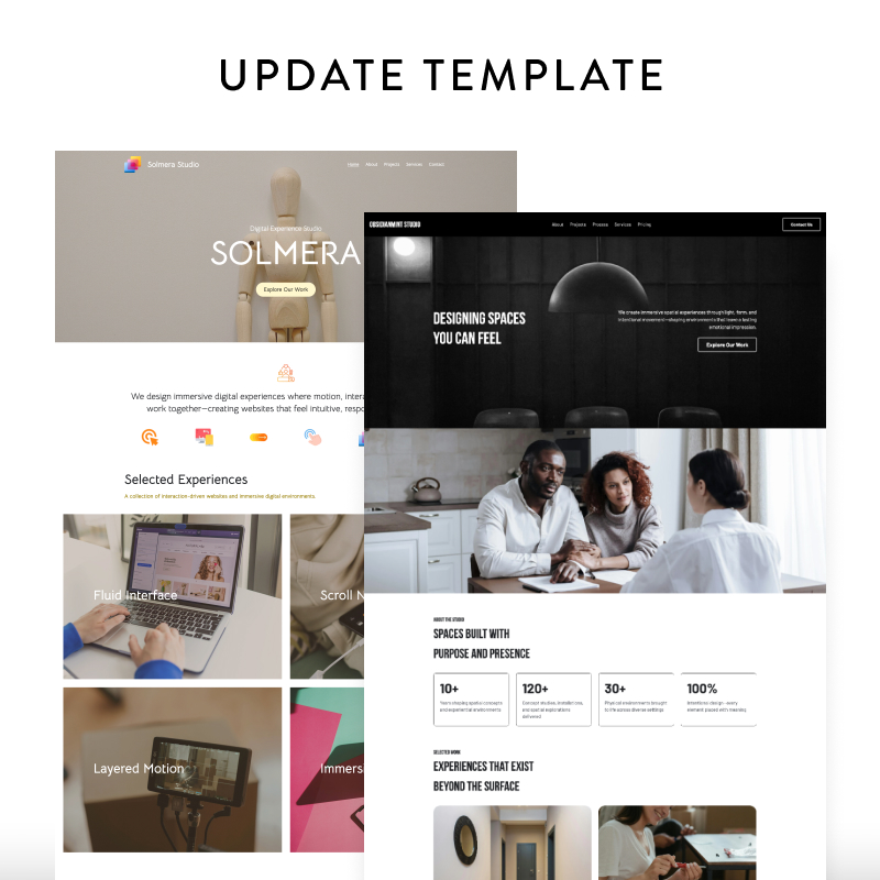 Update Layout Template Update Template - Pembaruan - Strikingly