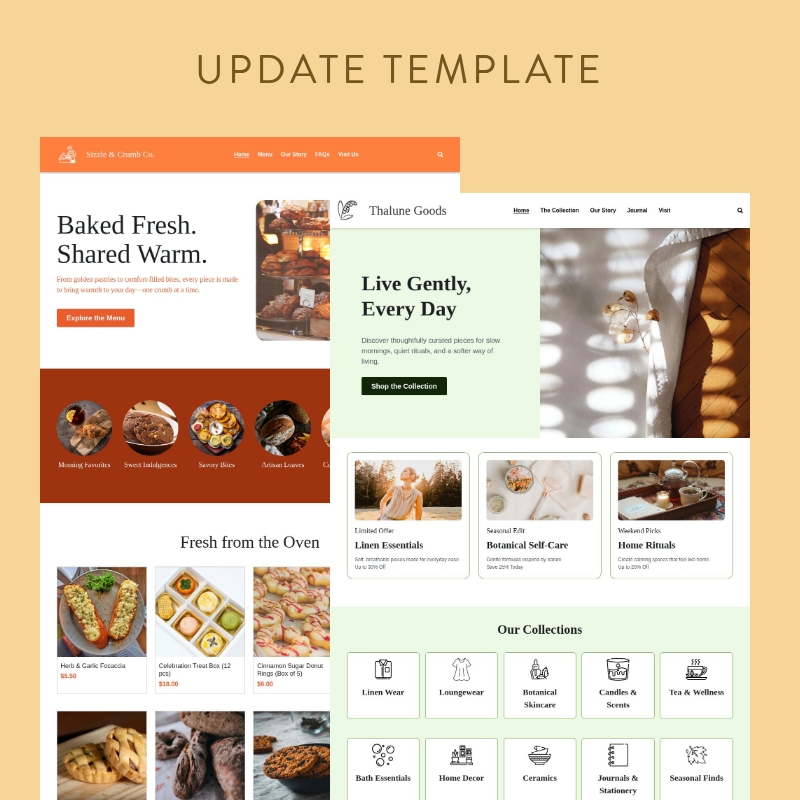 Update Template - Pembaruan - Strikingly