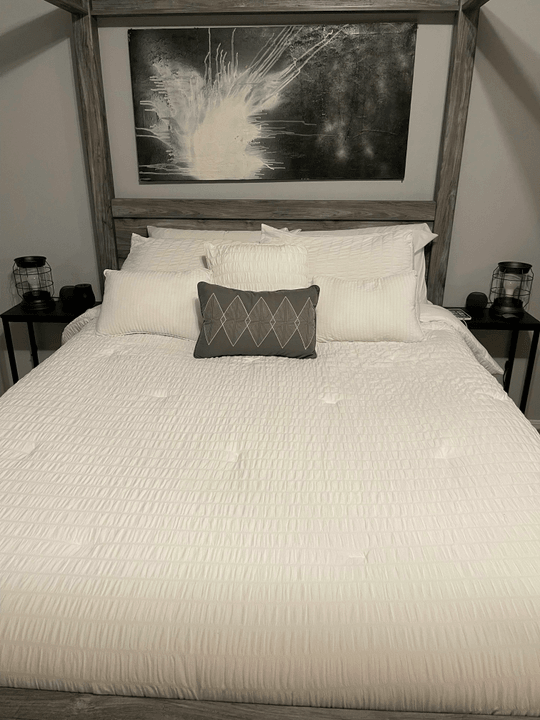 Transform your bedroom into a sanctuary with our elegant bedding sets. Each set features high-quality fabrics and sophisticated designs, ensuring a restful night's sleep while enhancing your room's aesthetic. Available in various sizes and styles to fit your needs. Elegant Bedding Sets What We Offer carpets blankets bedding sets