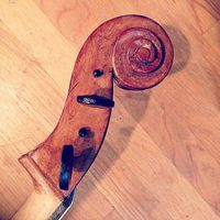 Scrollwork on a cello