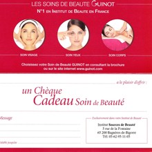 Cartes cadeaux Guinot personnalisables