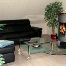 Dachgeschoß Wohnbereich mit Kamin