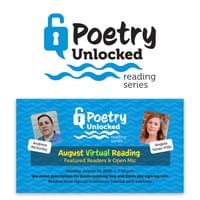 Logo and Facebook event image for Poetry Unlocked reading series