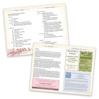 A couple interior spreads from the 12-page conference program