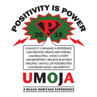 T-shirt design for Umoja — a conference for transracial families raising African American children — featuring positive messaging