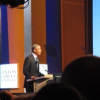 President Obama making a speech on the role of civil society