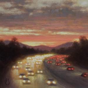 "River of Light" - 6x6, Oil, $475