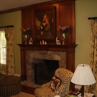 Addition to a 200 + year old home.  We prepped & painted the whole room & applied the strie' finish on the walls, using Benjamin Moore Paints.