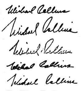 Michael Collins Apollo 11 autopen signature