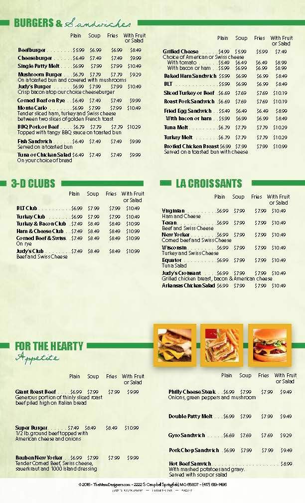 Judy's Cafe on Strikingly