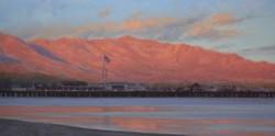 "Stearns Wharf by Sunset", 12x24, Oil