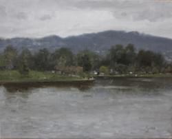 "Lake Balboa: Stormy" - 8x10, Oil