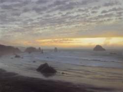 "Sunset - Bandon, OR" 18x24, Oil