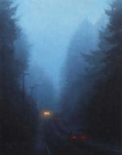 "Early Morning Commute"  10x8, Oil