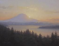 "Puget Sound Sunrise"  11x14, Oil