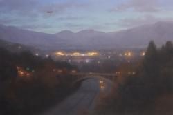 "Above the Rose Bowl"  24x36, Oil