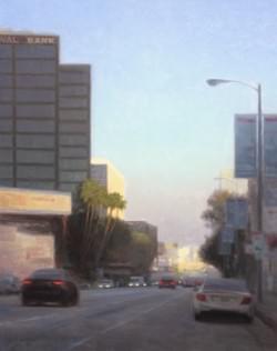 "The Golden Hour on Ventura Blvd"  20x16, Oil, $1600