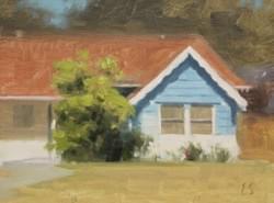 "House on White Oak" - 6x8, Oil