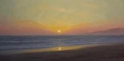 "Malibu Setting Sun" 8x16, Oil, $1100