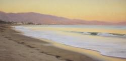 "Last Light on Santa Barbara"  20x40, Oil