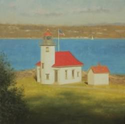 "Afternoon Light on Pt. Robinson"  12x12, Oil, $1000