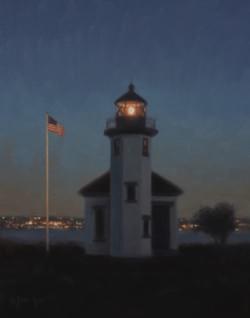 "Nightfall at Pt. Robinson"  14x11, Oil, $1000