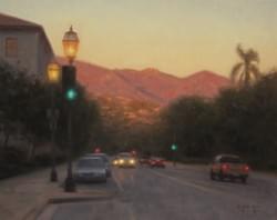 "Santa Barbara Evening Commute"  16x20, Oil, $2300