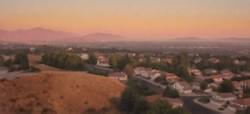 "Last Light in the San Fernando Valley"  22x48, Oil, $4800