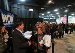 Meeting WOR Listeners At a Recent Appearance