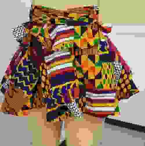 Patchwork Print Ankara Peplum Belt/Shawl