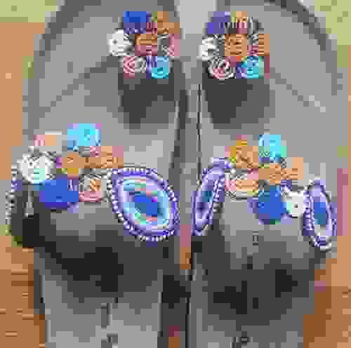 Flower Toe Ring (Orange)