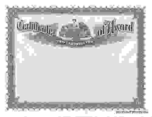 VINTAGE GOES 107 BLACK BORDER; SUNBURST AWARD CERTIFICATE TEMPLATE (PACK OF 100)