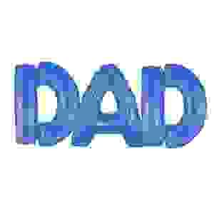 Father's Day Blue Or Silver Dad 16" Air Fill Foil Balloon